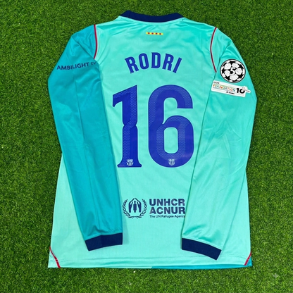 Rodri #16 Barcelona 2027 Long Sleeve Football Jersey