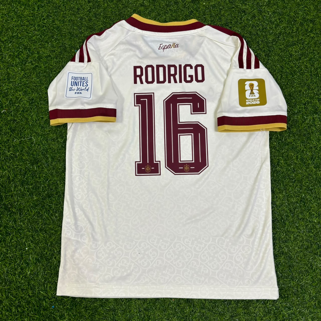 Spain World Cup 2026 Rodri #16 Away Football Jersey