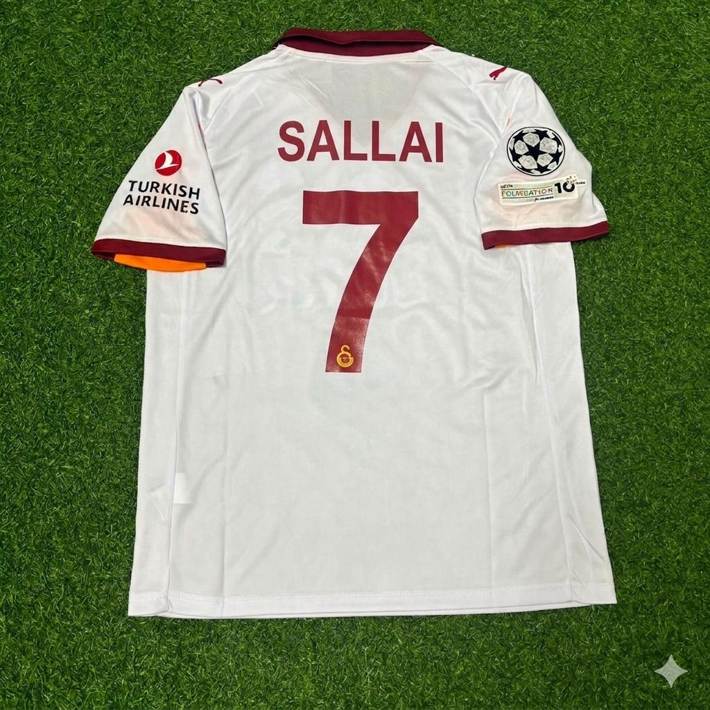 Roland Sallai #7 Galatasaray 2025-2026 Away Champions League Football Jersey