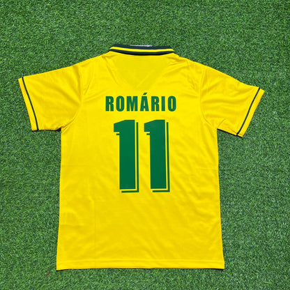 Brazil World Cup 1994 Romário #11 Final Retro Football Jersey