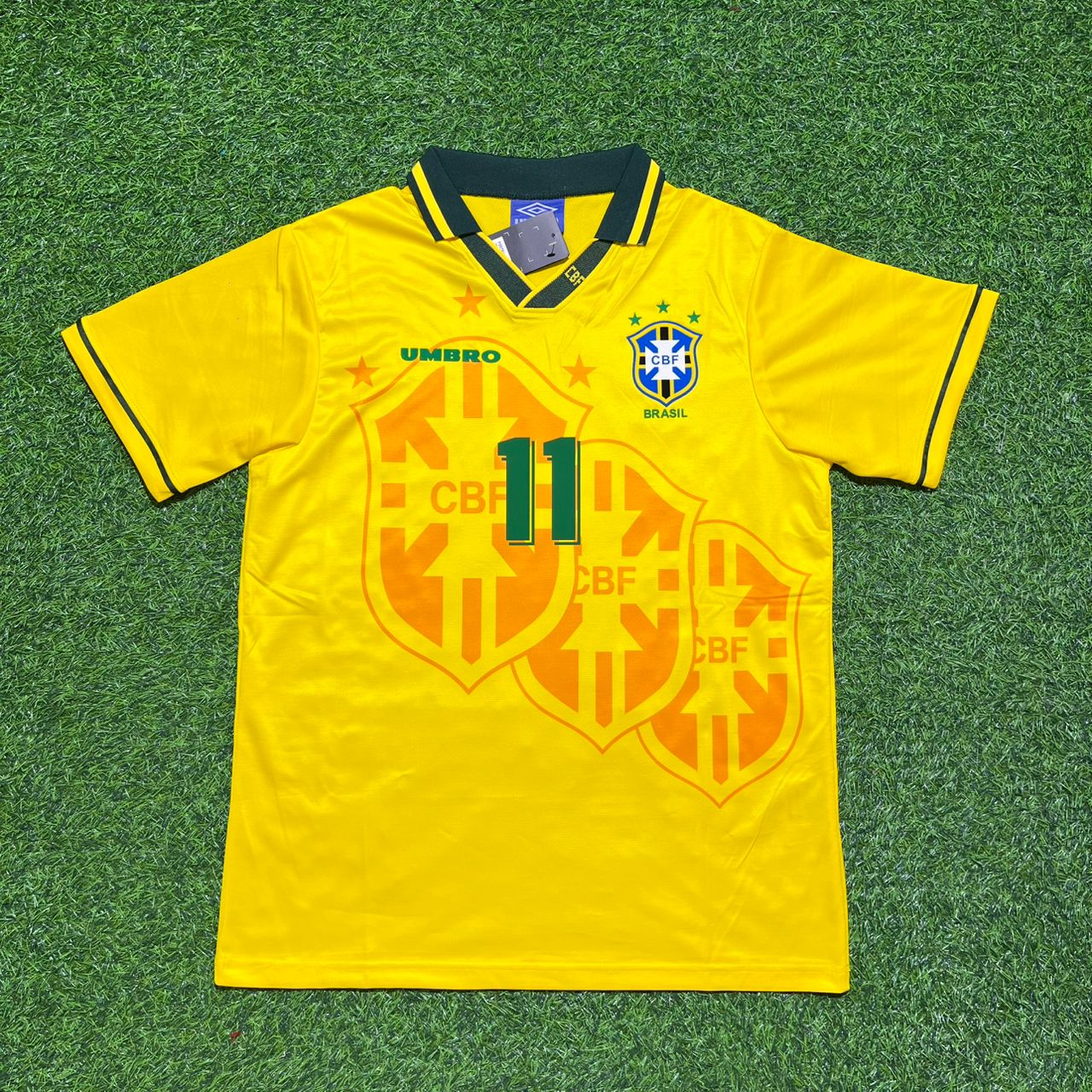 Brazil World Cup 1994 Romário #11 Final Retro Football Jersey