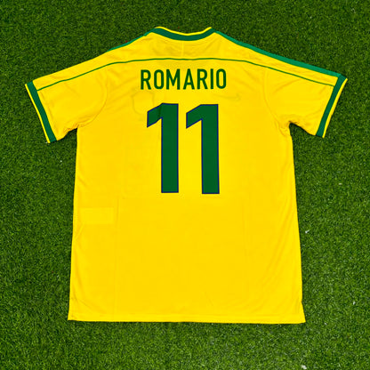 Brazil World Cup 1998 Romário #11 Retro Football Jersey Kit