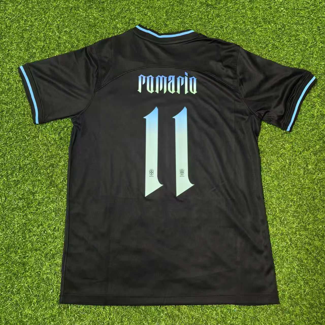 Romário Brazil Black Iconic Retro Football Jersey Kit