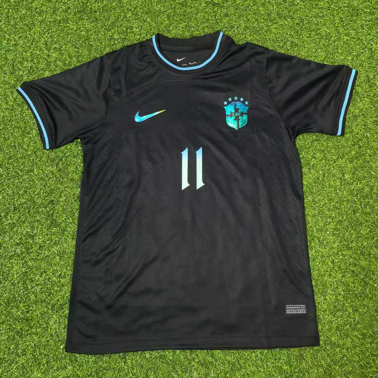 Romário Brazil Black Iconic Retro Football Jersey Kit