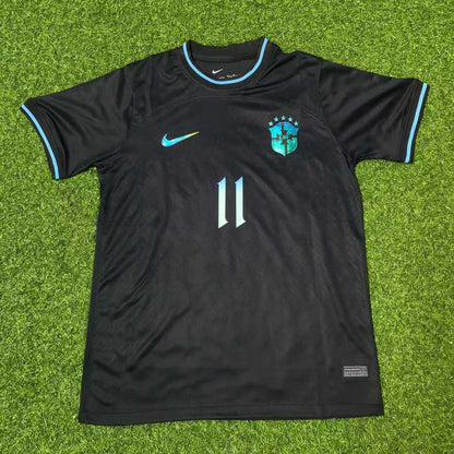 Romário Brazil Black Iconic Retro Football Jersey Kit