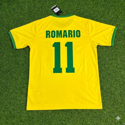 Romario Brazil Retro Home Football Jersey