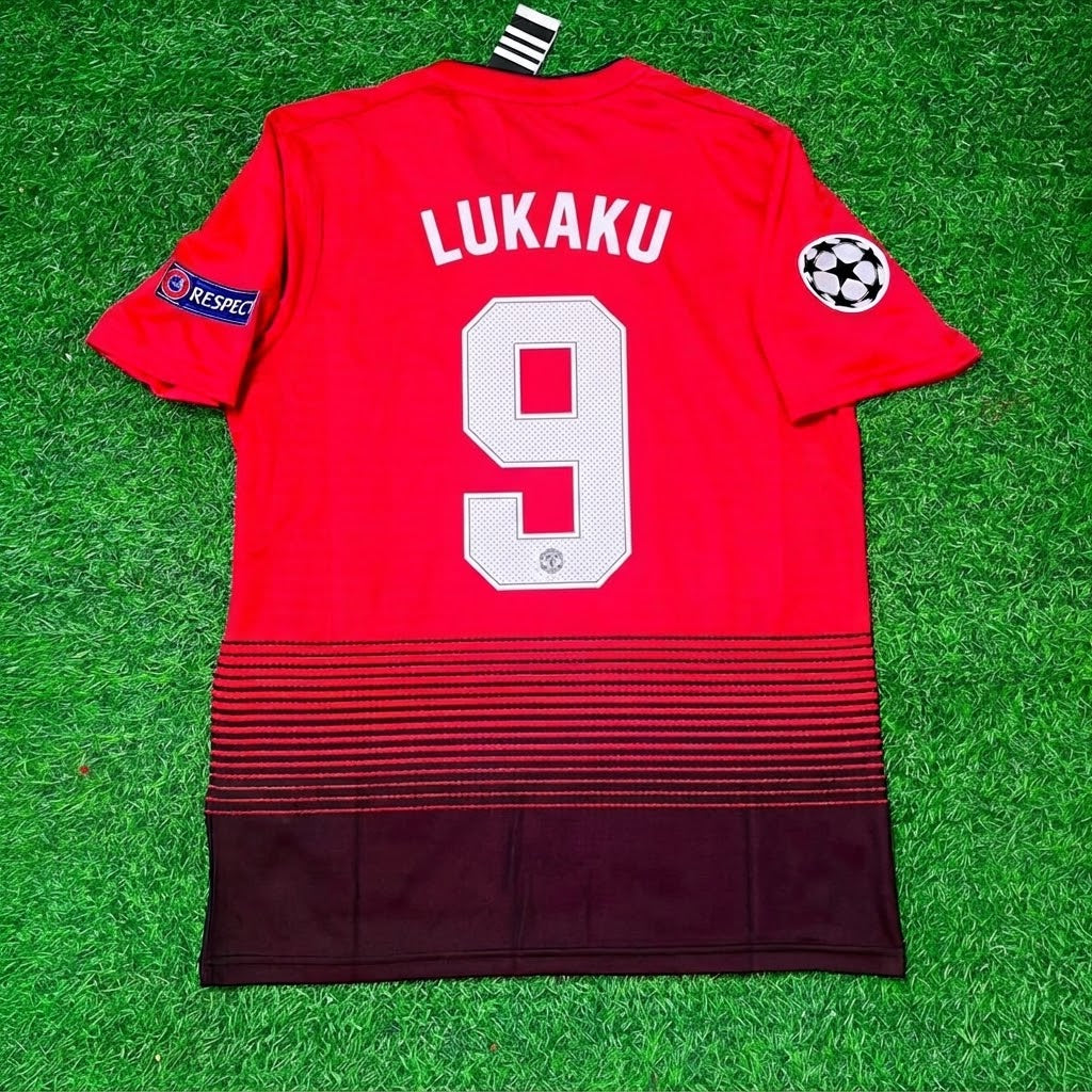 Romelu Lukaku #9 Manchester United 2018-2019 Season Home Red Retro Football Jersey