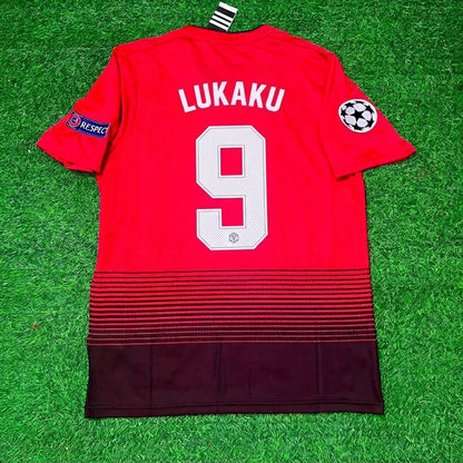 Romelu Lukaku #9 Manchester United 2018-2019 Season Home Red Retro Football Jersey
