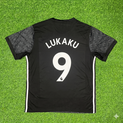 Romelu Lukaku Manchester United 2017-2018 Black Retro Football Jersey Kit