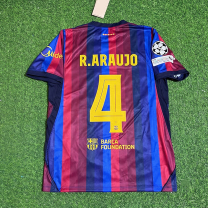 Ronald Araujo #4 Barcelona 2027 Champions League Patch Home Football Jersey