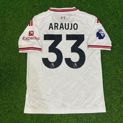 Ronald Araujo #33 Liverpool 2027 White Away Football Jersey