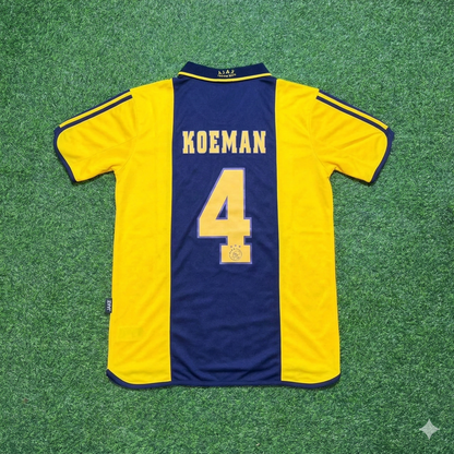 Ronald Koeman Ajax Retro Yellow Football Jersey Kit