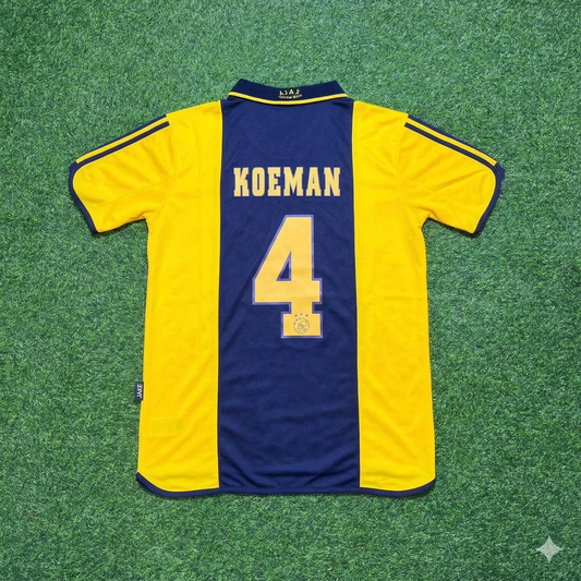 Ronald Koeman Ajax Retro Yellow Football Jersey Kit