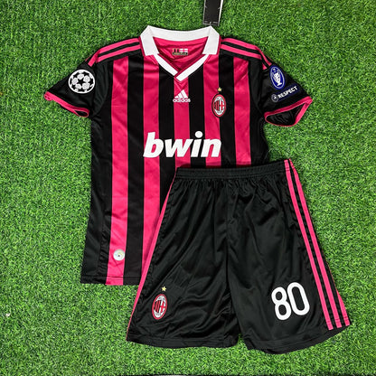 Ronaldinho #10 AC Milan 2009/10 Retro Football Jersey Kit