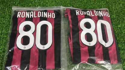 Ronaldinho #10 AC Milan 2009/10 Retro Football Jersey Kit