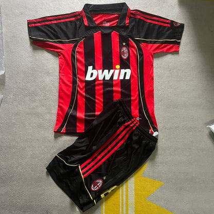 Ronaldinho AC Milan Retro Kids Football Jersey Kit