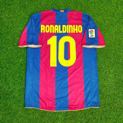 Ronaldinho Barcelona 2007 2008 Retro Football Jersey