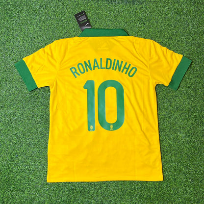 Ronaldinho Brazil Retro Football Jersey Edition 2