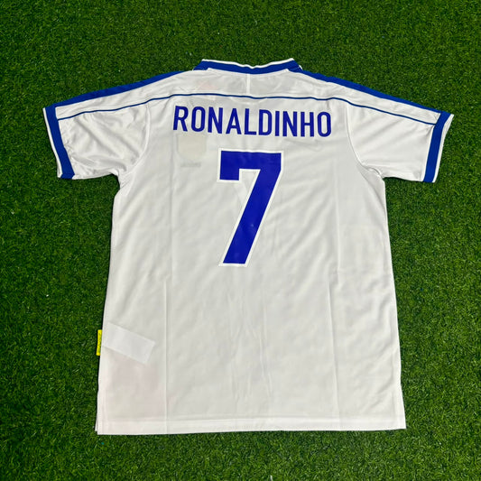 Ronaldinho #7 Brazil Retro Football Jersey Kit