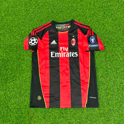Milan 2010-2011 Ronaldinho Gaucho 10 Home Retro Kids Football Jersey