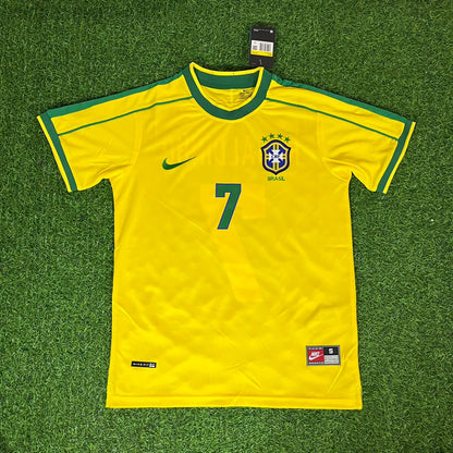 Ronaldinho Gaúcho 7 - Brazil 1998 World Cup Retro Football Jersey Kit