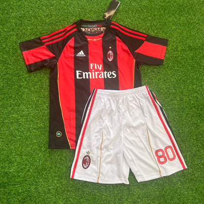 Ronaldinho Gaucho #80 - Milan 2010 2011 Red Black Football Jersey Kit Shirt