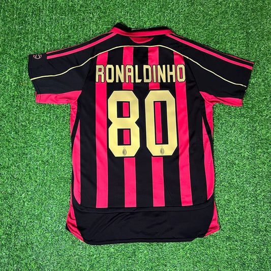 Ronaldinho Gaúcho 80 – AC Milan 2008-2009 Home Retro Kit Jersey Trikot Maillot