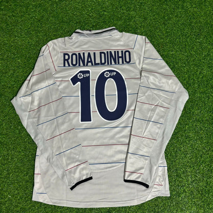 Ronaldinho Gaucho Barcelona 2003 2004 Away Long Sleeve Retro Football Jersey Collection