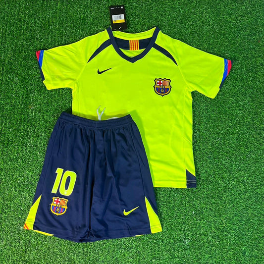 Ronaldinho Gaucho Barcelona 2005 2006 Kids Retro Kids Football Jersey Kit