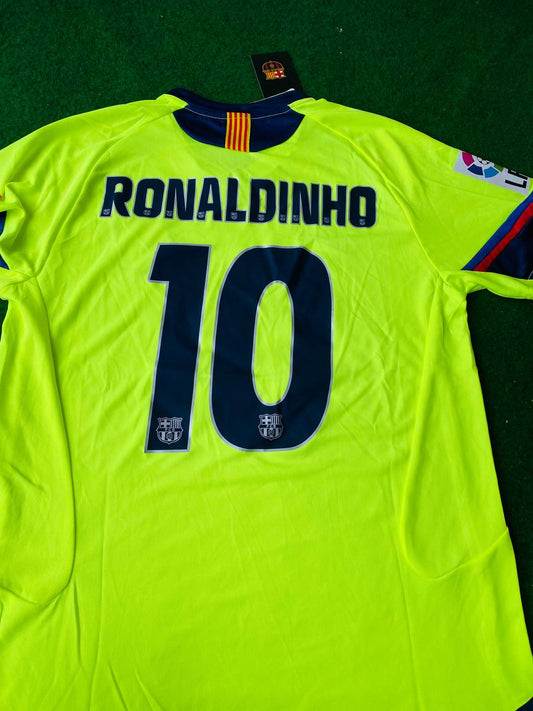 Ronaldinho Gaucho Barcelona 2005 2006 Kids Retro Kids Football Jersey Kit