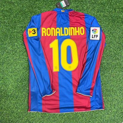 Ronaldinho Gaucho Barcelona 2007 Retro Football Jersey Kit