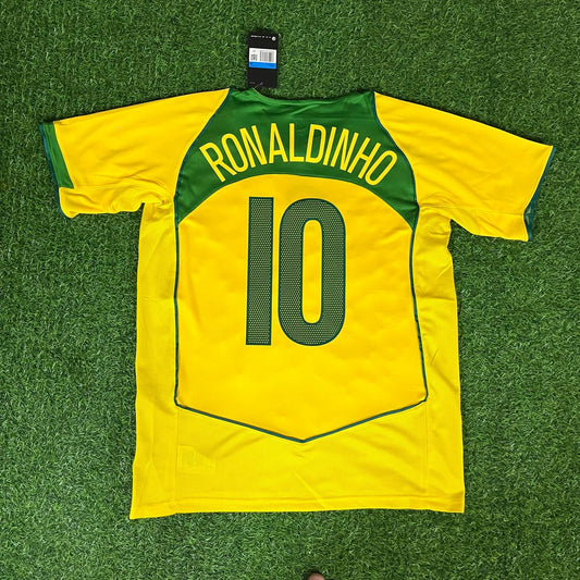 Ronaldinho Gaucho - Brazil 2004 - 2006 Retro Football Jersey Kit