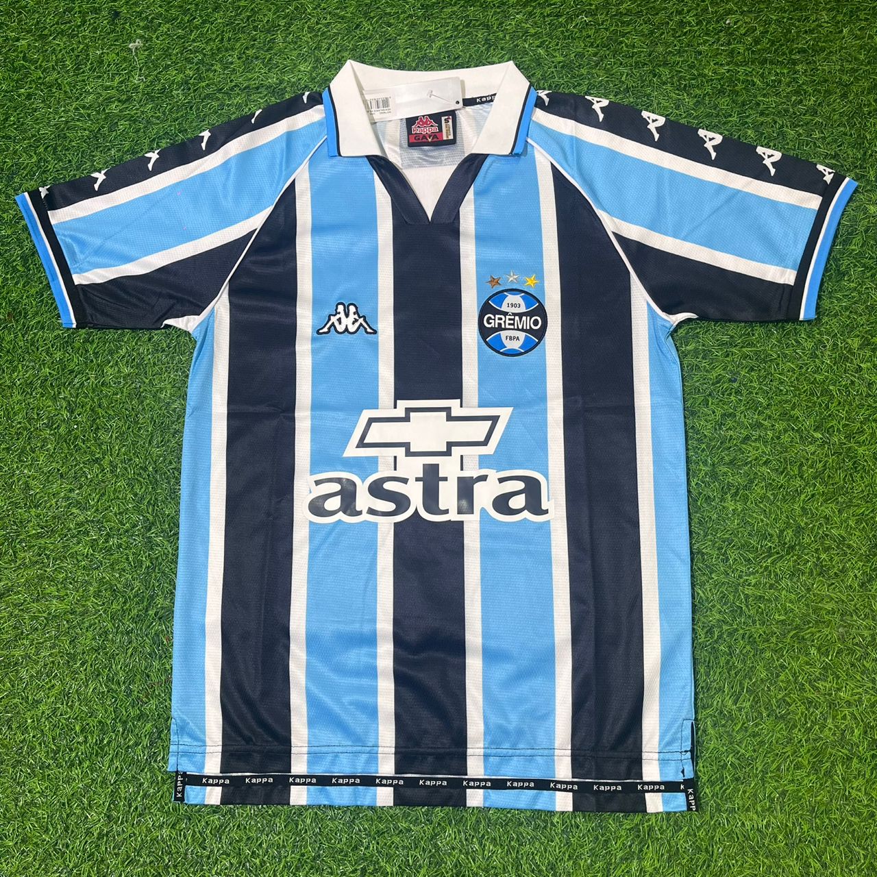 Ronaldinho Gaucho Gremio 2000 Kids Retro Football Jersey Kit