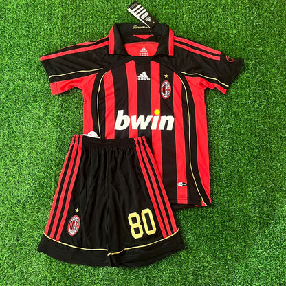 Ronaldinho AC Milan Retro Kids Kit Set Kindertrui (Ages 3-13)