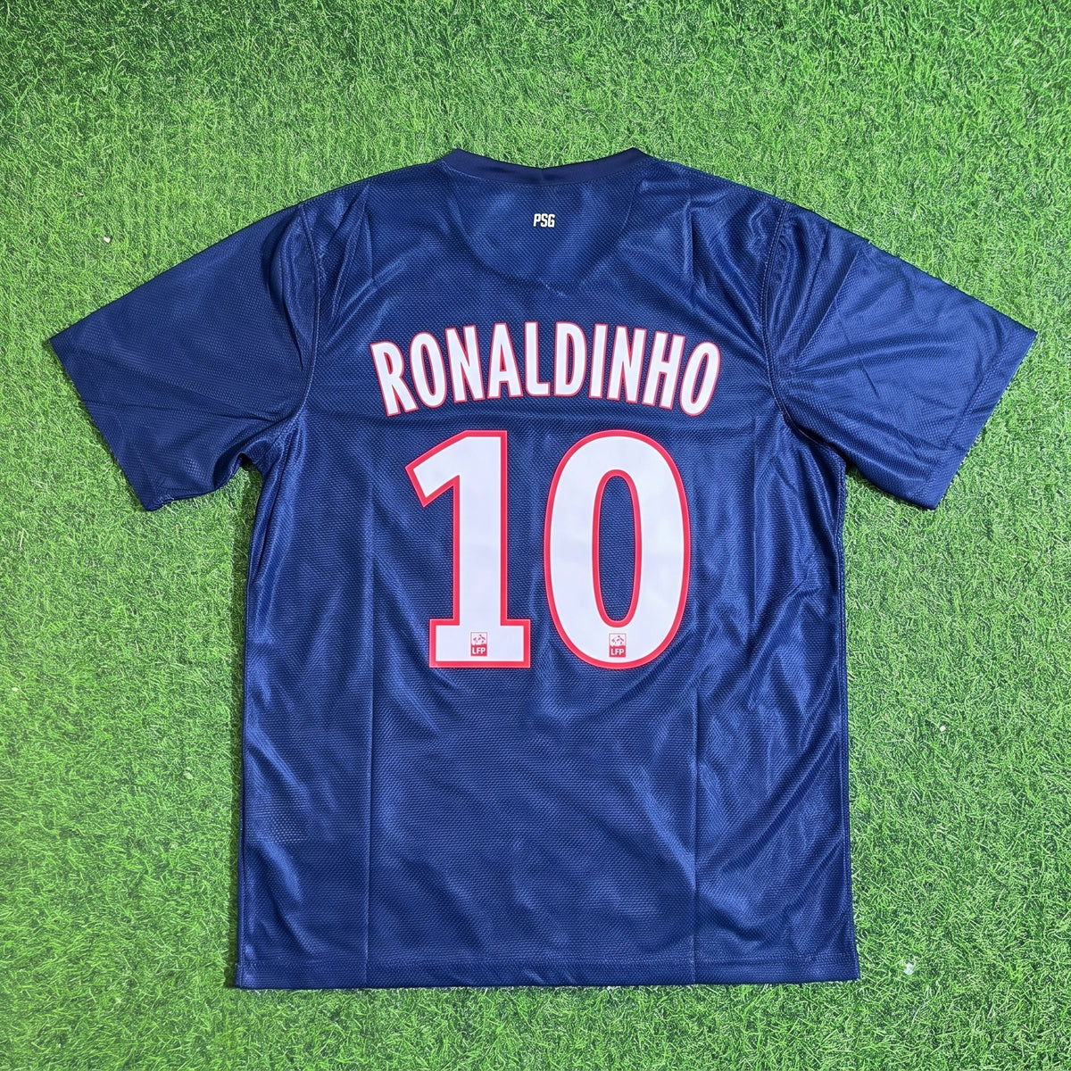 Ronaldinho Gaucho #10 PSG Home Blue Retro Football Jersey Trikot Maillot