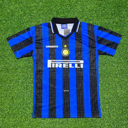 Ronaldo Nazario Inter 1997-1998 Home Retro Football Jersey Kit