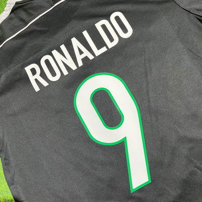 Brazil Ronaldo Nazario Black Retro Football Jersey