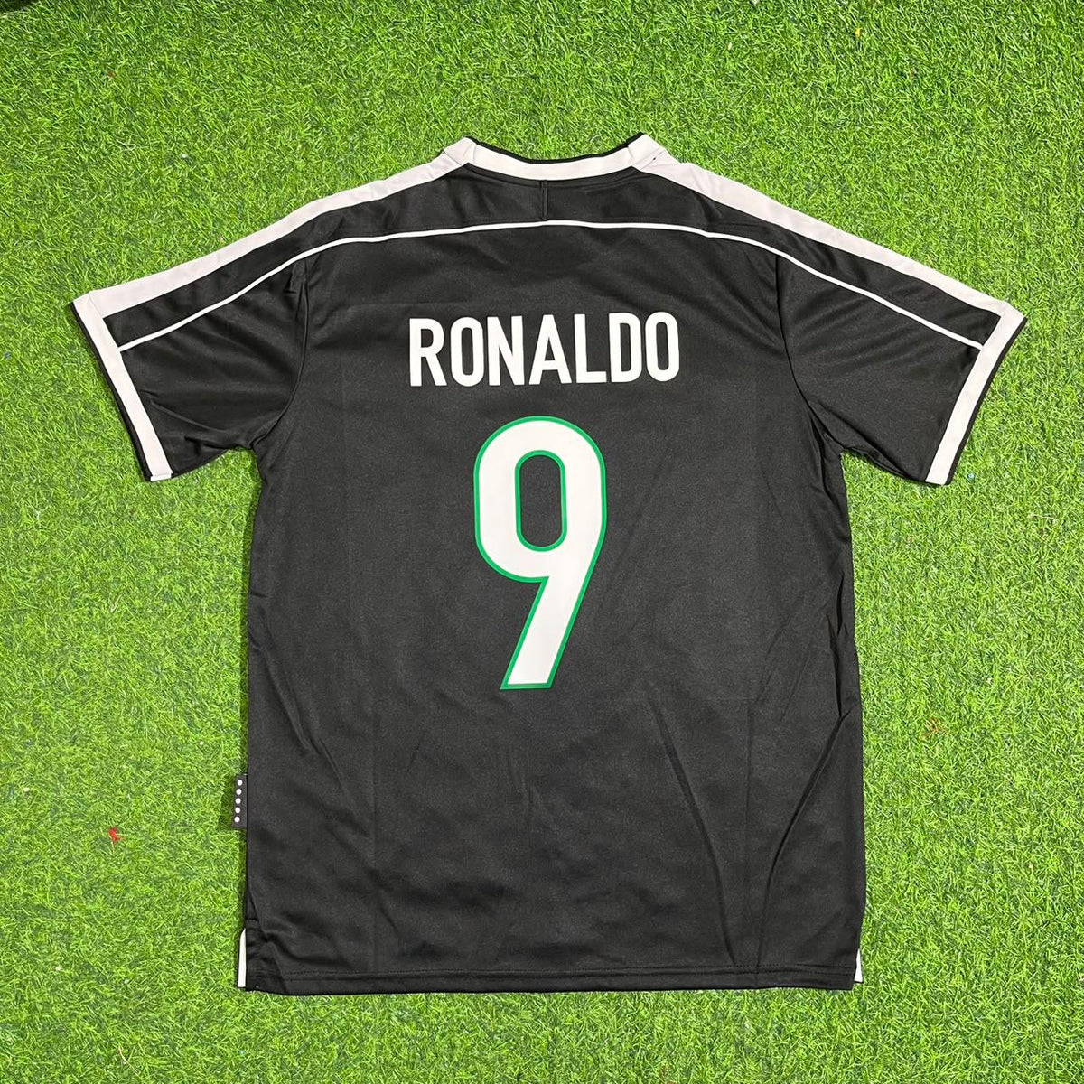 Brazil Ronaldo Nazario Black Retro Football Jersey