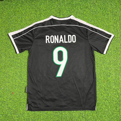 Brazil Ronaldo Nazario Black Retro Football Jersey