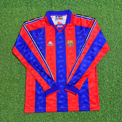 Barcelona 1996 Ronaldo Nazario 1997 Retro Burgundy Long Sleeve Football Jersey