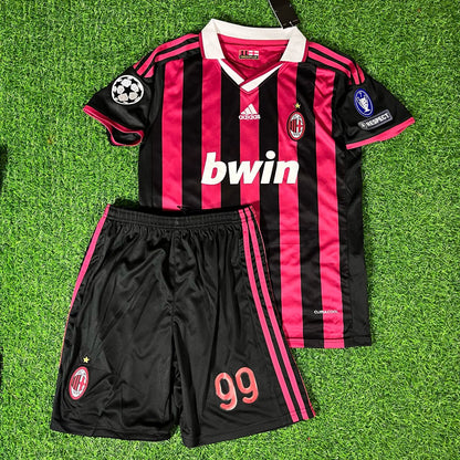Ronaldo Nazário 99 - AC Milan 2009 2011 Retro Kids Football Jersey Kit