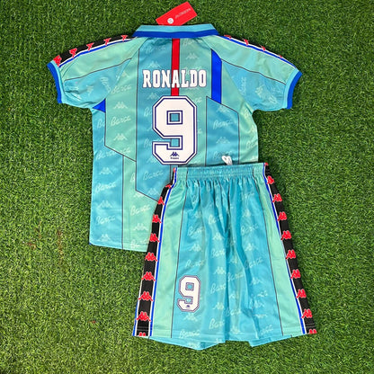 Ronaldo Nazario Barcelona 1996 1997 Retro Kids Football Kids Football Jersey Kit