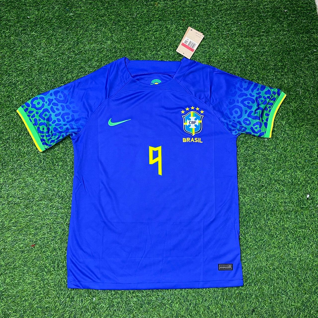Ronaldo Nazário Brazil Blue Retro Football Jersey Kit