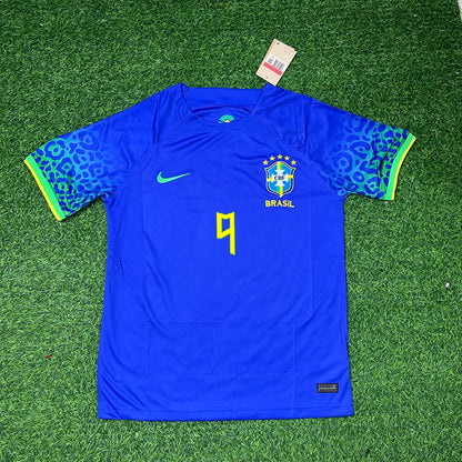 Ronaldo Nazário Brazil Blue Retro Football Jersey Kit