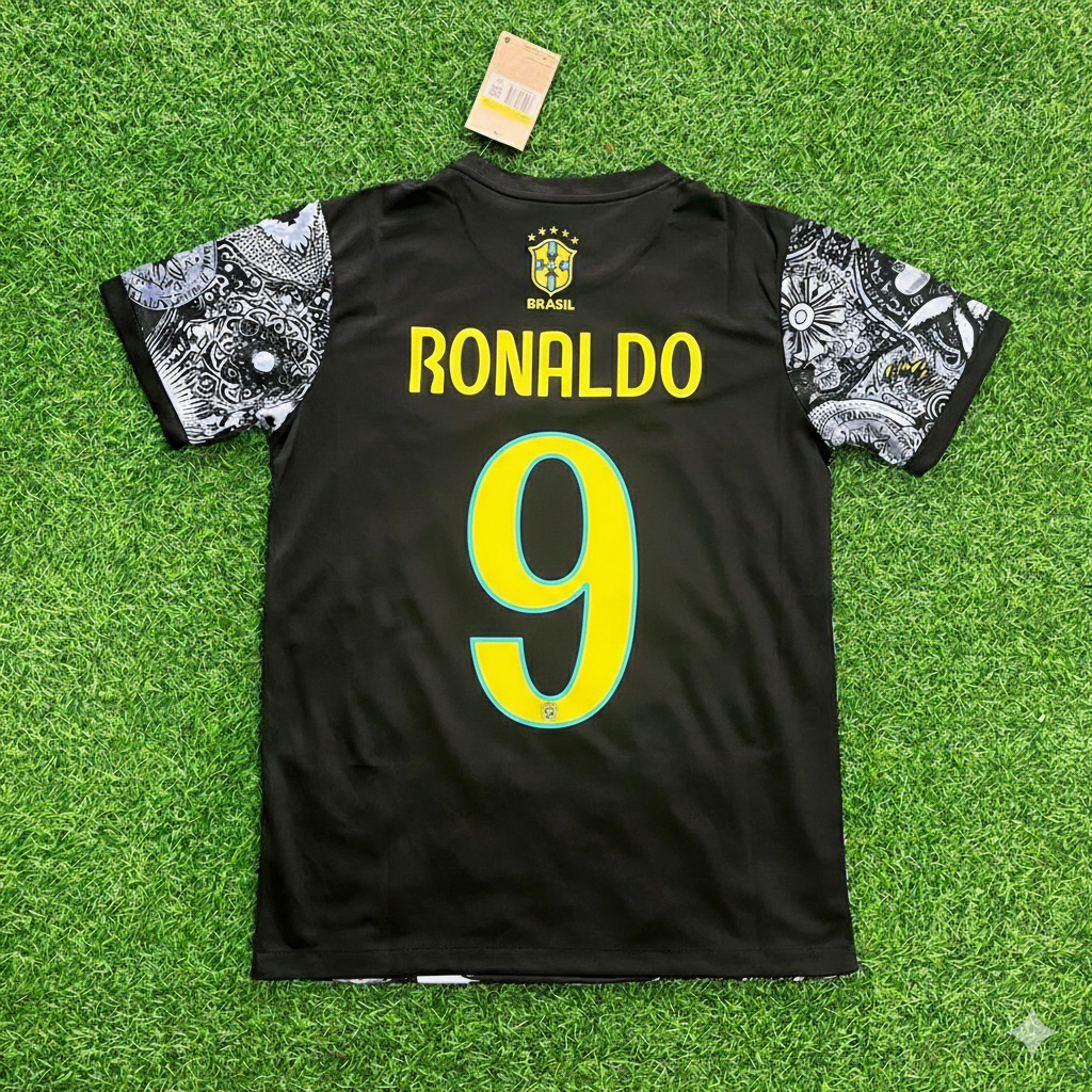 Ronaldo Nazario Brazil Iconic Retro Football Jersey
