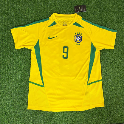Ronaldo Nazario Brazil 2002 World Cup Retro Football Jersey Kit