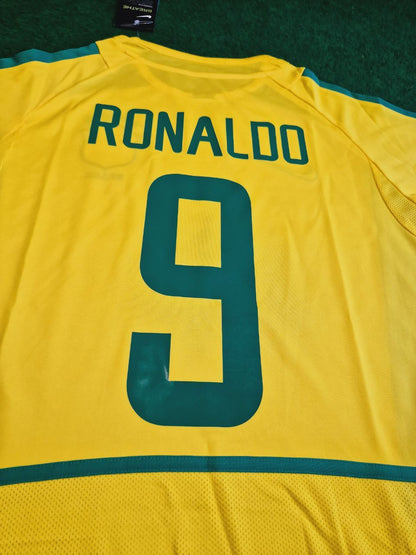 Ronaldo Nazario Brazil 2002 World Cup Retro Football Jersey Kit