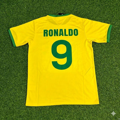 Ronaldo Nazario Brazil Retro Home Football Jersey