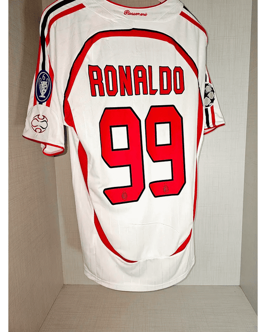 Ronaldo Nazario El Fenomeno Milan 2007 Final Athene Champions League Final Retro Football Jersey Kit