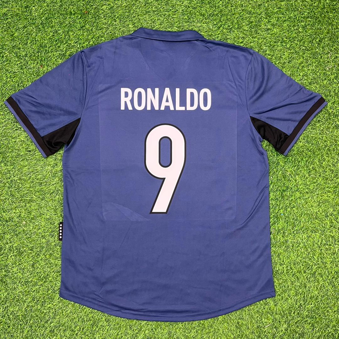 Ronaldo Nazario #9 Inter Milan 1998-1999 Home Retro Football Jersey Kit
